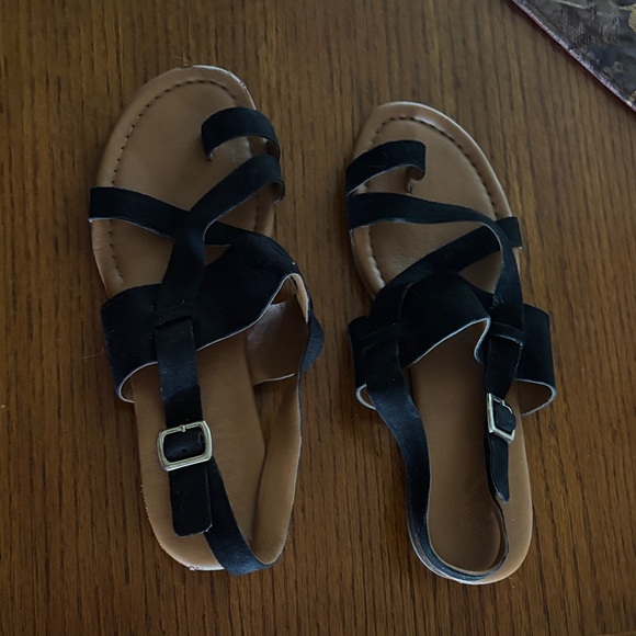 Franco Sarto Shoes - Franco Sarto Black and Tan Sandals